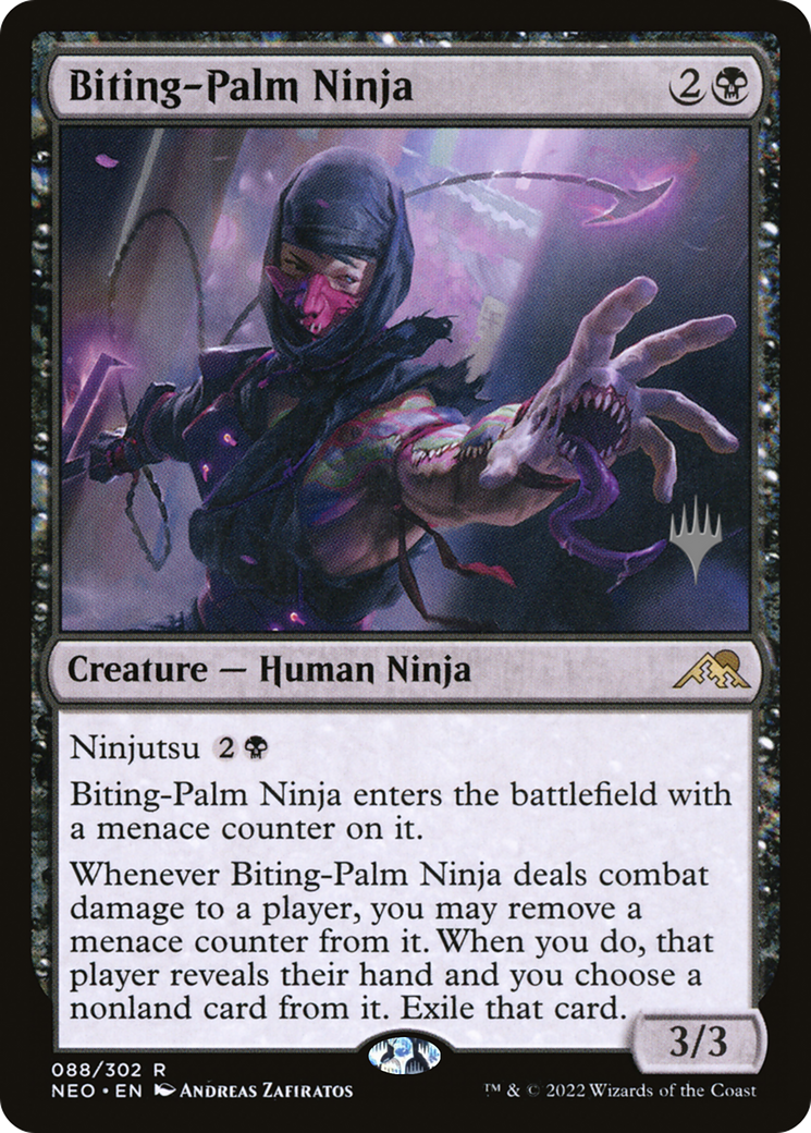 Biting-Palm Ninja (PNEO-88P) - Kamigawa: Neon Dynasty Promos Foil