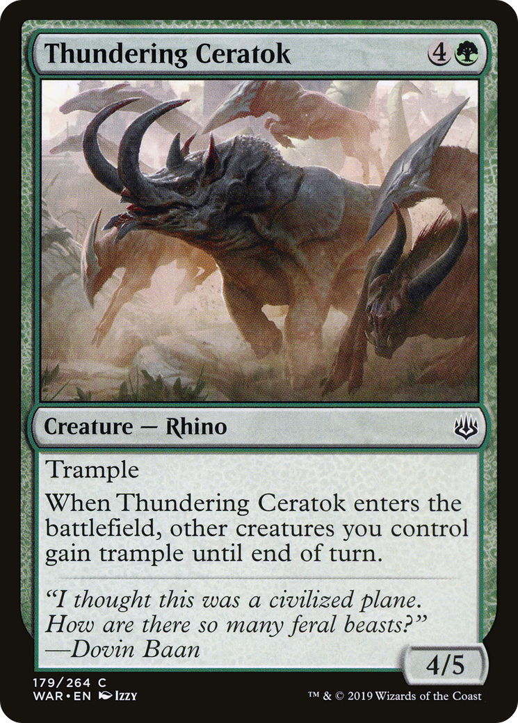 Thundering Ceratok [War of the Spark] Foil