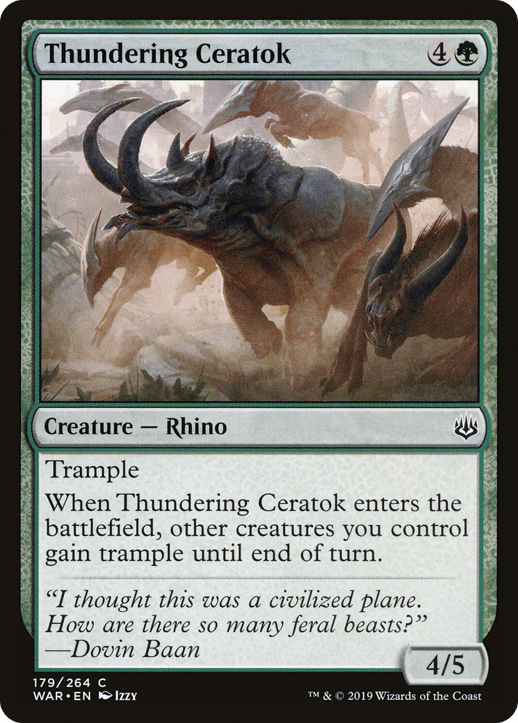 Thundering Ceratok [War of the Spark] Foil
