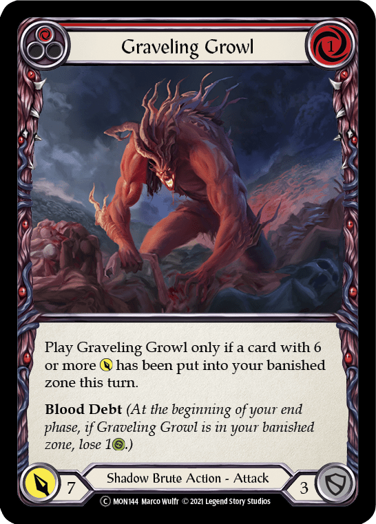 Graveling Growl (Red) [U-MON144] (Monarch Unlimited)  Unlimited Normal