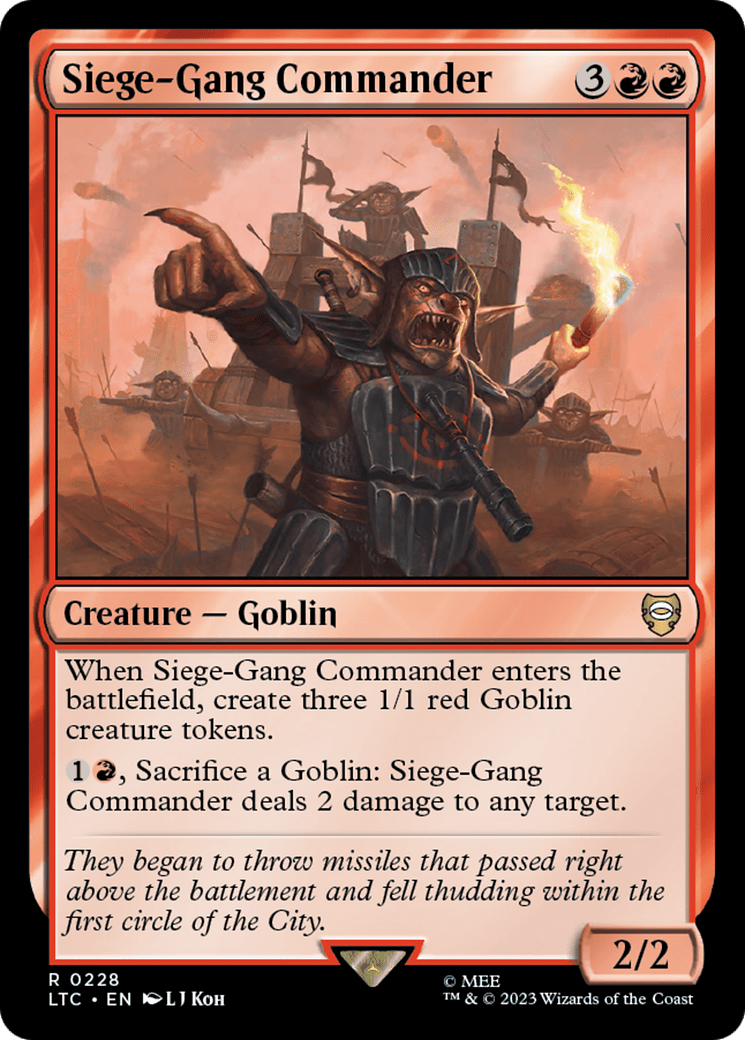 Siege-Gang Commander [The Lord of the Rings: Tales of Middle-Earth Commander]