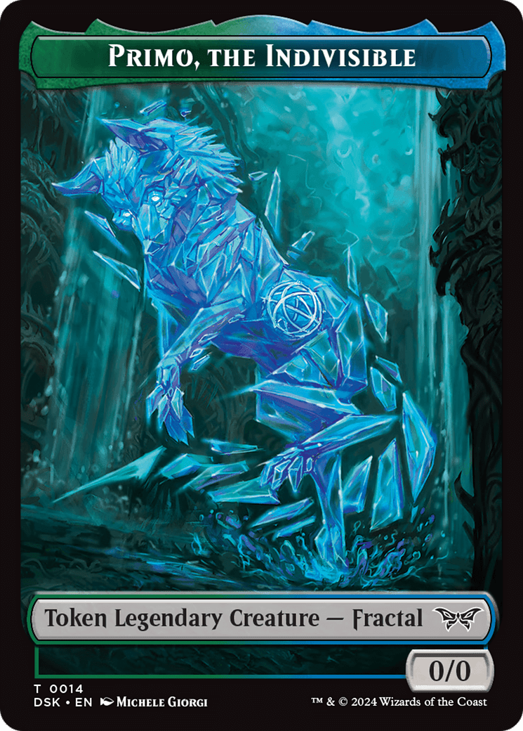Primo, the Indivisible Token [Duskmourn: House of Horror Tokens] Foil