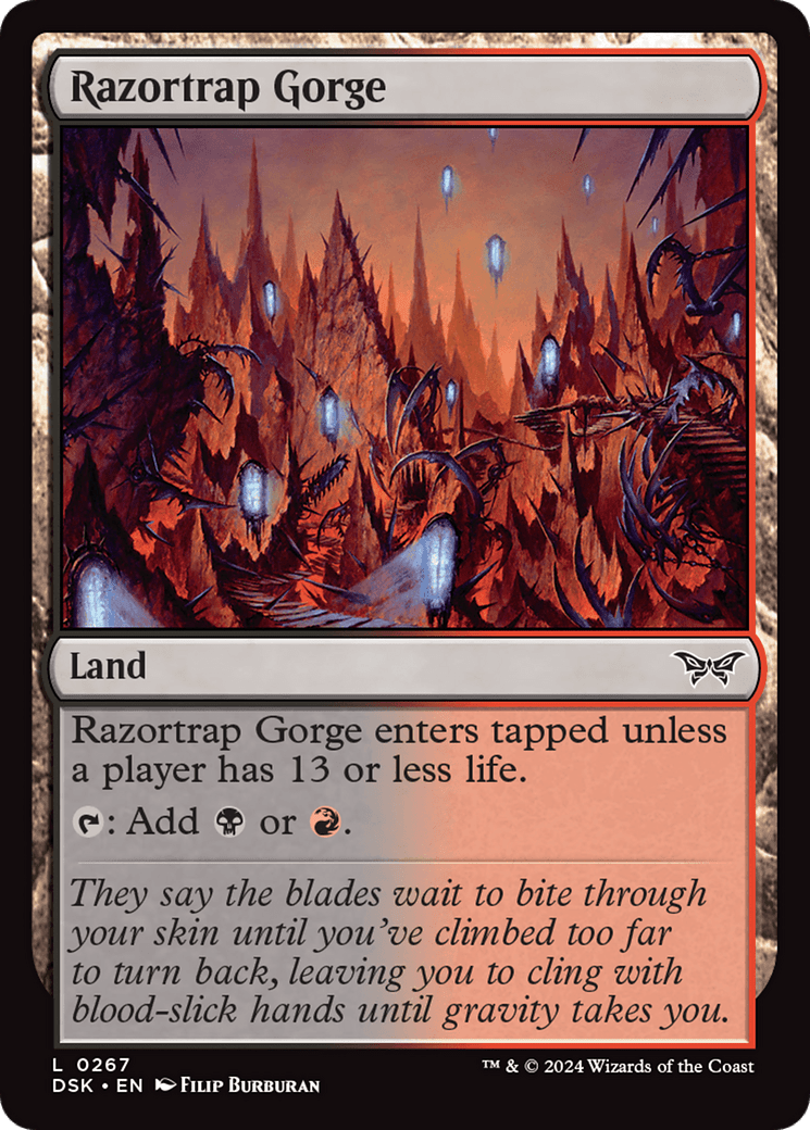 Razortrap Gorge [Duskmourn: House of Horror] Foil