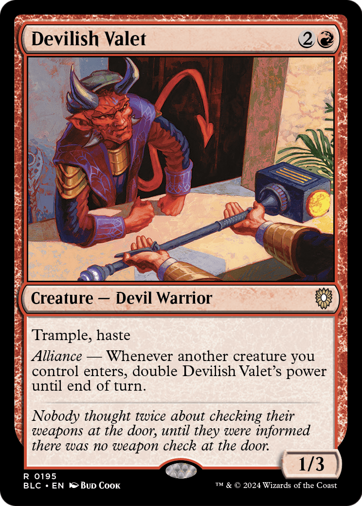 Devilish Valet [Bloomburrow Commander]