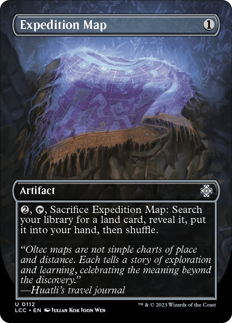 Expedition Map (Borderless) [The Lost Caverns of Ixalan Commander] Foil