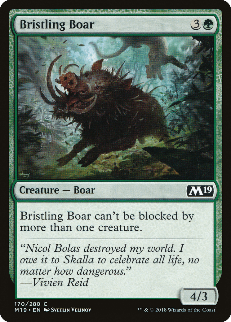 Bristling Boar [Core Set 2019] Foil