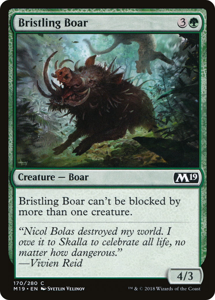 Bristling Boar [Core Set 2019] Foil