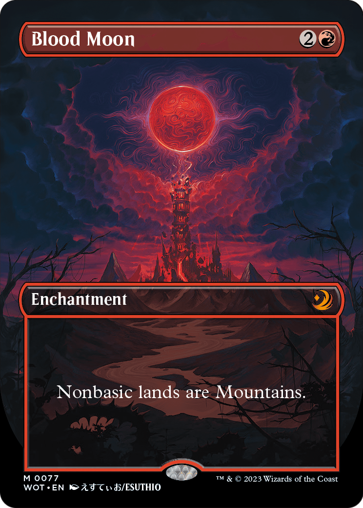 Blood Moon (Anime Borderless) [Wilds of Eldraine: Enchanting Tales] Foil