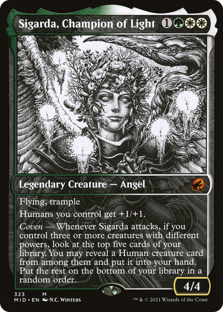 Sigarda, Champion of Light (Showcase) [Innistrad: Midnight Hunt] Foil