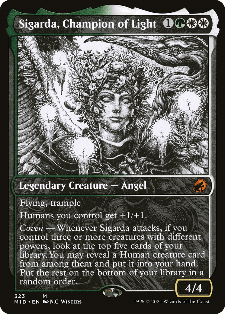 Sigarda, Champion of Light (Showcase) [Innistrad: Midnight Hunt] Foil