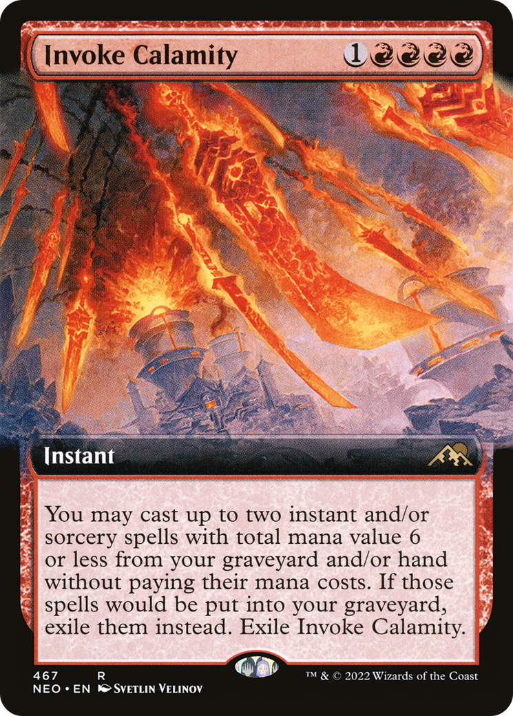 Invoke Calamity (Extended Art) [Kamigawa: Neon Dynasty] Foil