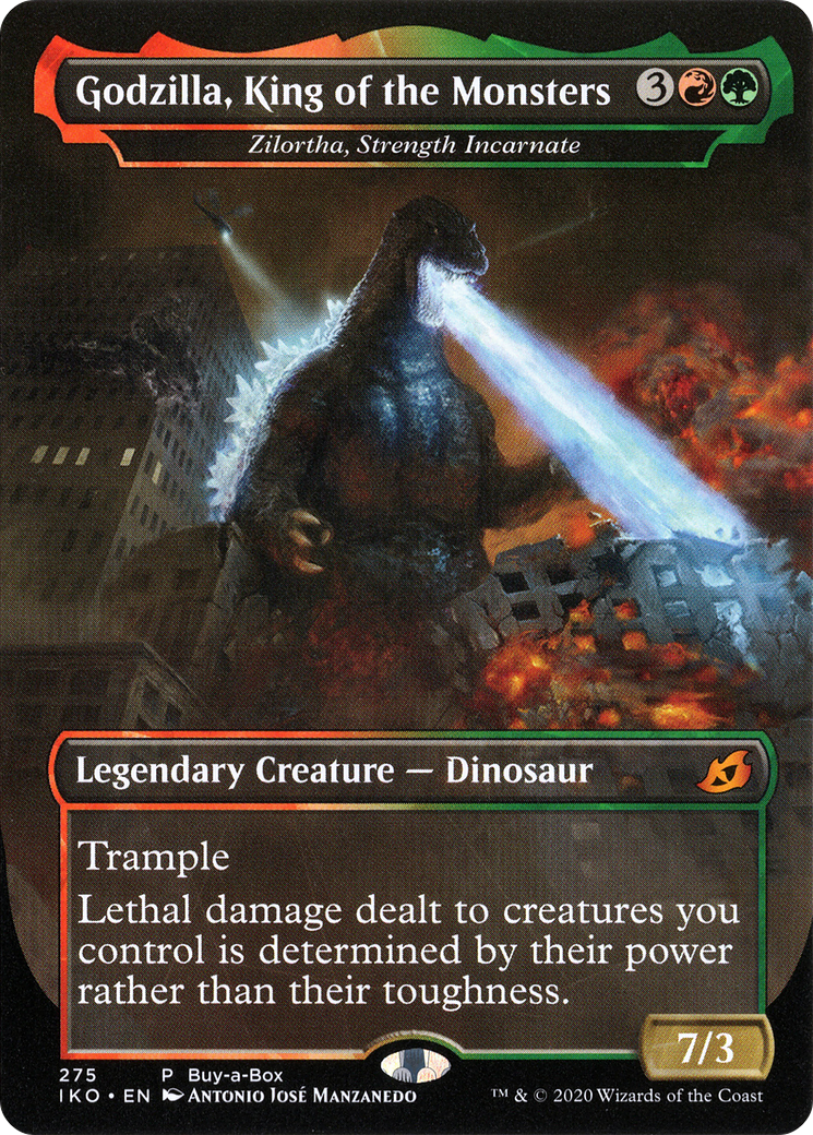 Zilortha, Strength Incarnate - Godzilla, King of the Monsters (Buy-A-Box) [Ikoria: Lair of Behemoths Promos] Foil