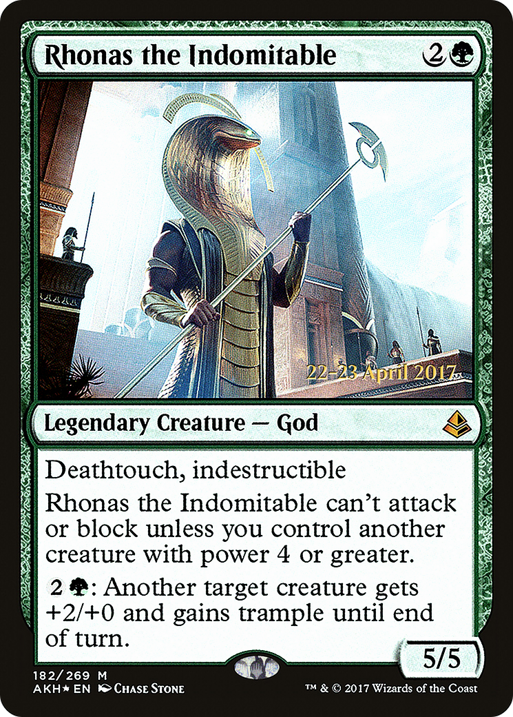Rhonas the Indomitable (PAKH-182S) - Amonkhet Promos Foil