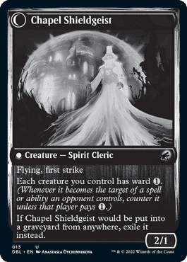 Chaplain of Alms // Chapel Shieldgeist [Innistrad: Double Feature] Foil