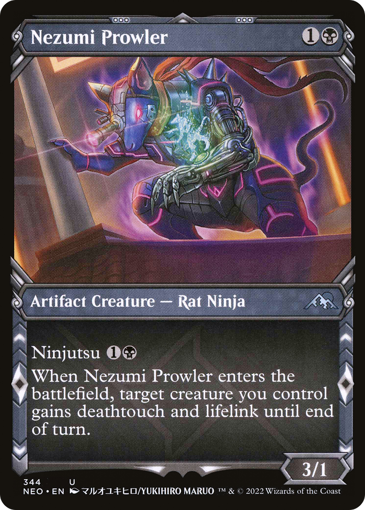 Nezumi Prowler (Showcase Ninja) [Kamigawa: Neon Dynasty] Foil