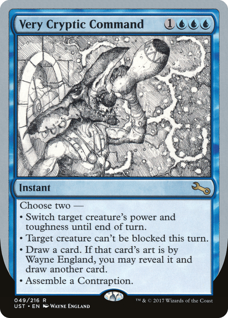 Very Cryptic Command (Black and White Art) [Unstable] Foil