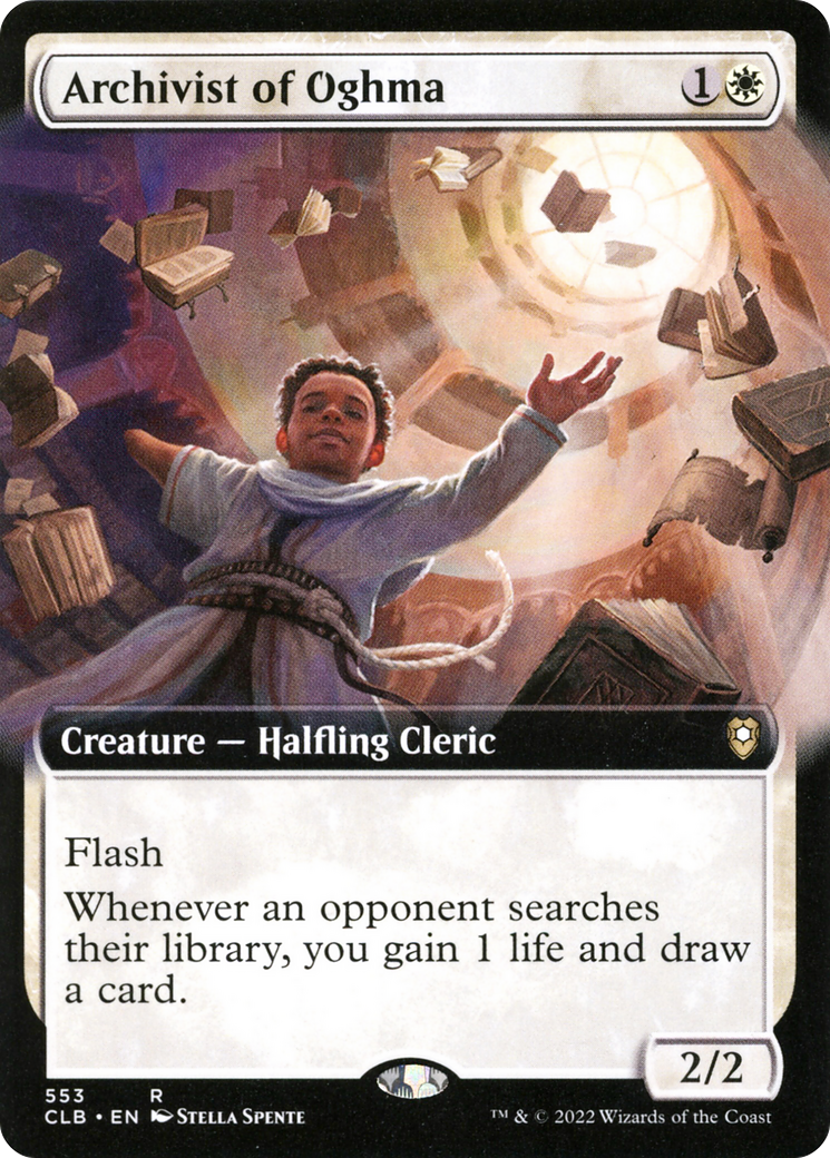 Archivist of Oghma (Extended Art) [Commander Legends: Battle for Baldur's Gate] Foil