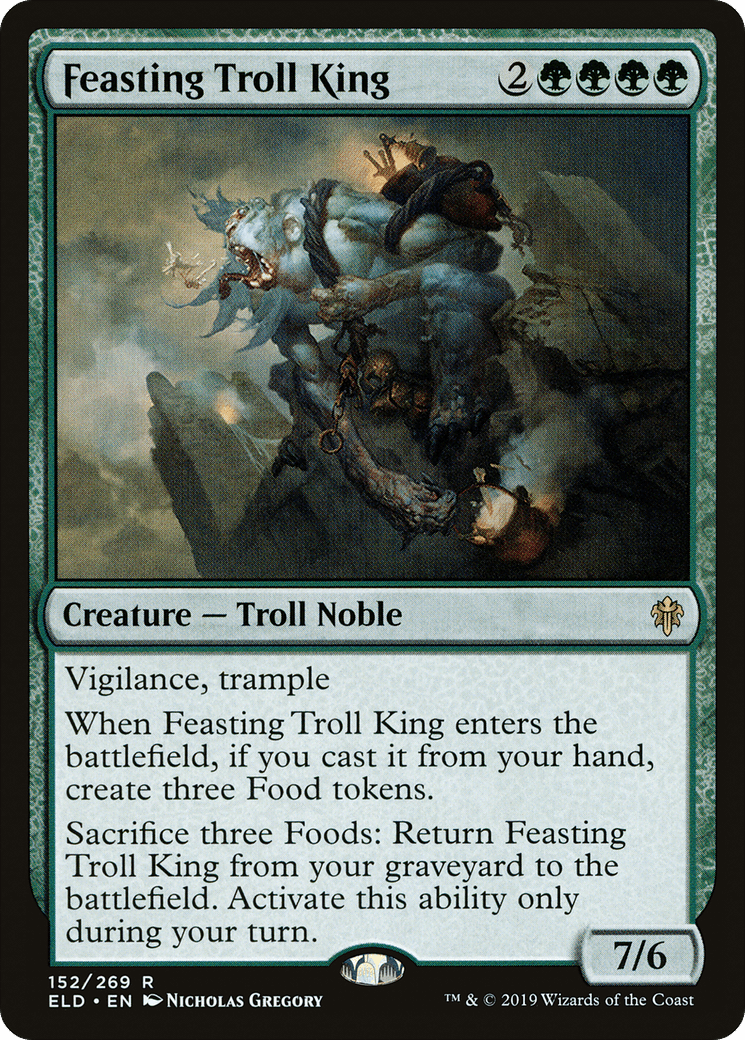Feasting Troll King [Throne of Eldraine] Foil