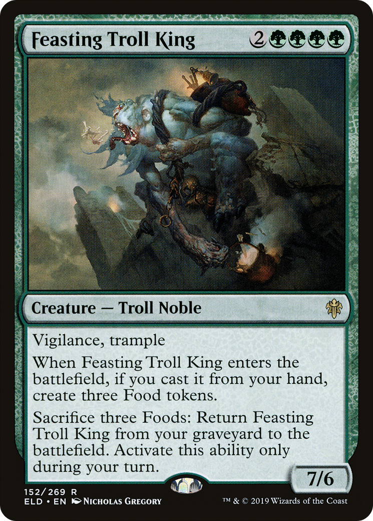Feasting Troll King [Throne of Eldraine] Foil