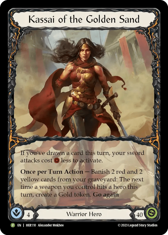 Kassai of the Golden Sand (Rainbow Foil) [HER110] (Promo)  Rainbow Foil