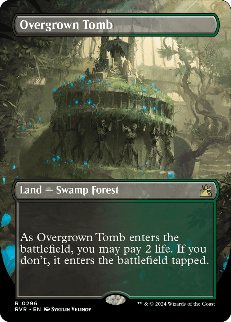 Overgrown Tomb (Borderless) [Ravnica Remastered] Foil