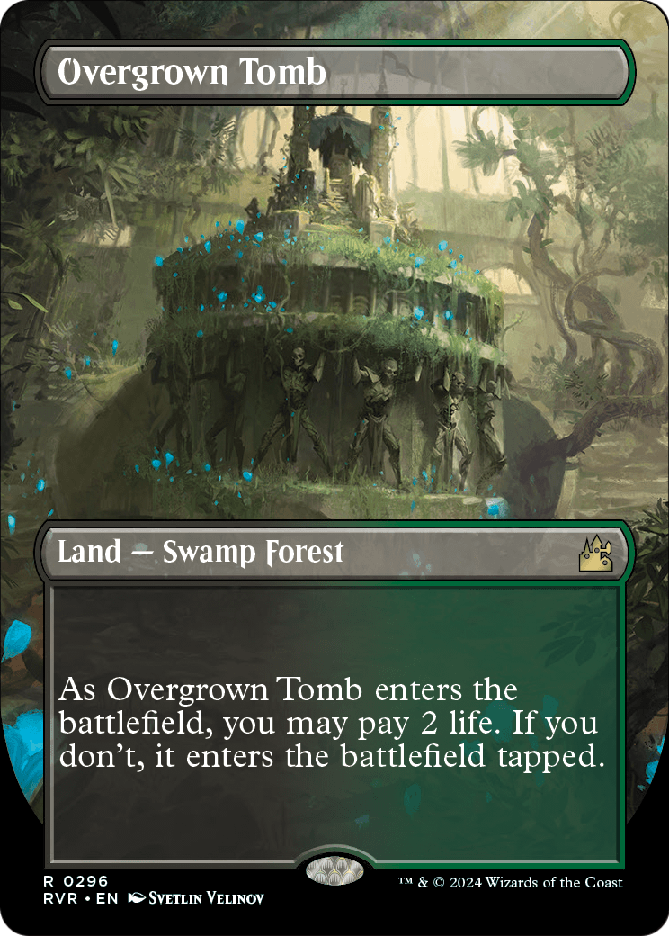 Overgrown Tomb (Borderless) [Ravnica Remastered] Foil