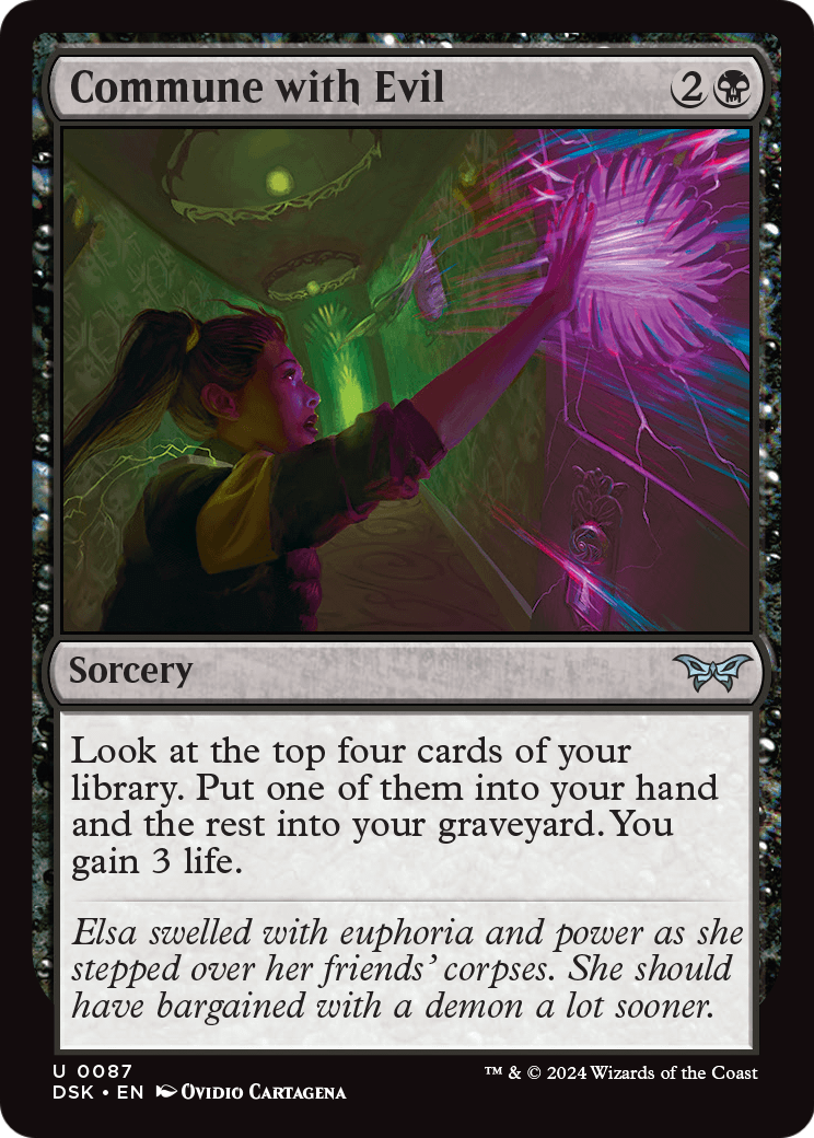 Commune with Evil [Duskmourn: House of Horror] Foil