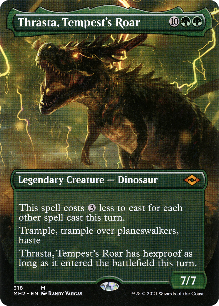 Thrasta, Tempest's Roar (Borderless Alternate Art) [Modern Horizons 2] Foil