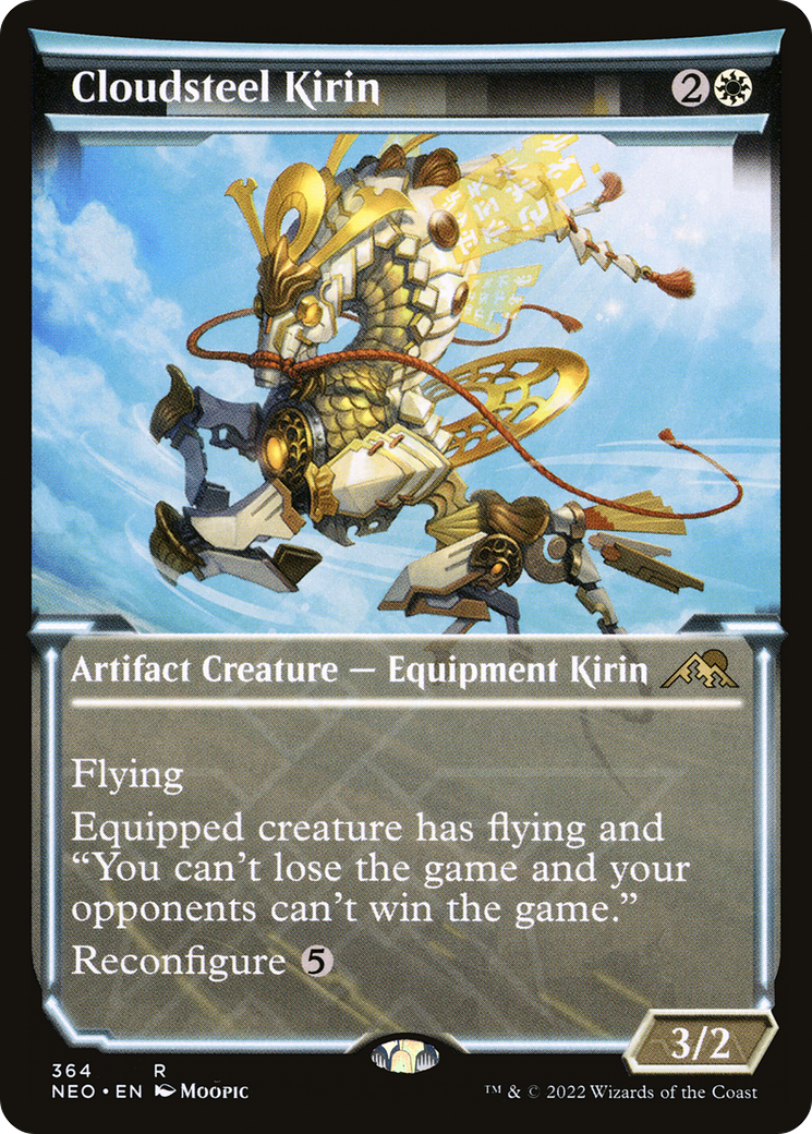 Cloudsteel Kirin (Showcase Soft Glow) [Kamigawa: Neon Dynasty] Foil