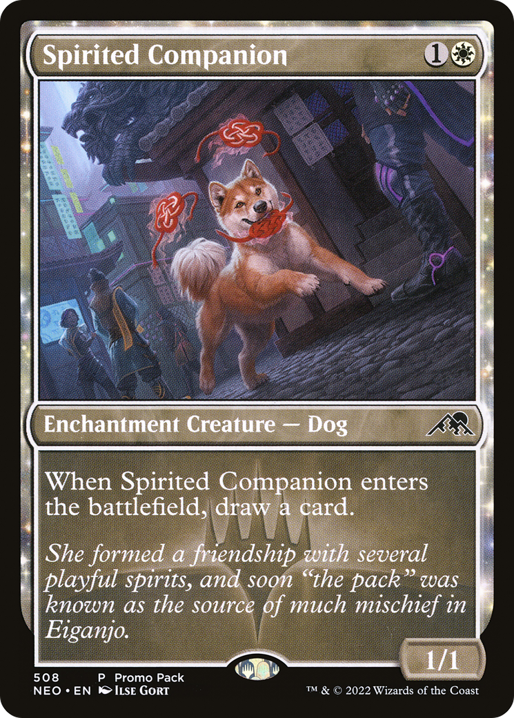 Spirited Companion (Promo Pack) [Kamigawa: Neon Dynasty Promos] Foil