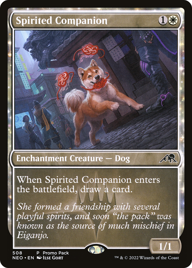 Spirited Companion (Promo Pack) [Kamigawa: Neon Dynasty Promos] Foil