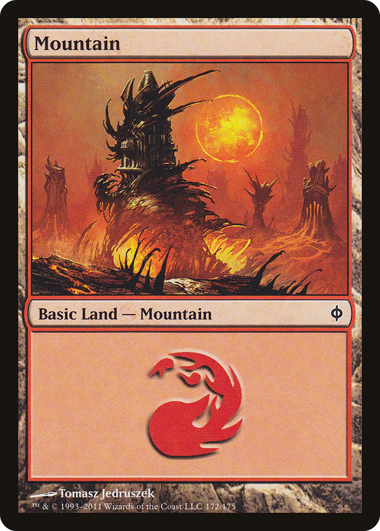 Mountain (172) [New Phyrexia] Foil