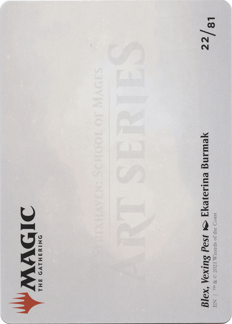 Blex, Vexing Pest // Blex, Vexing Pest (ASTX-022) - Strixhaven Art Series (Borderless) Foil