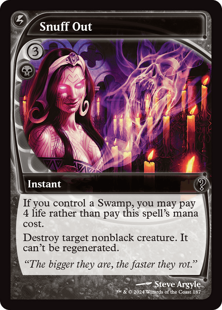 Snuff Out (Future Sight) [Mystery Booster 2] Foil