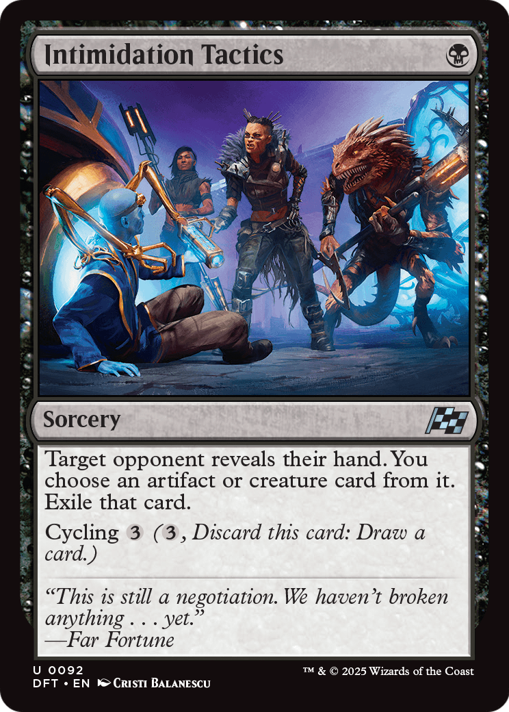 Intimidation Tactics |  Foil (092) [Aetherdrift]