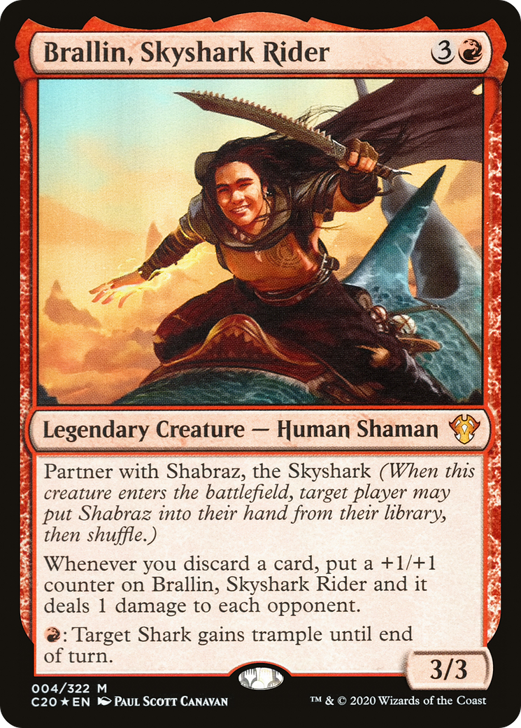 Brallin, Skyshark Rider [Commander 2020] Foil