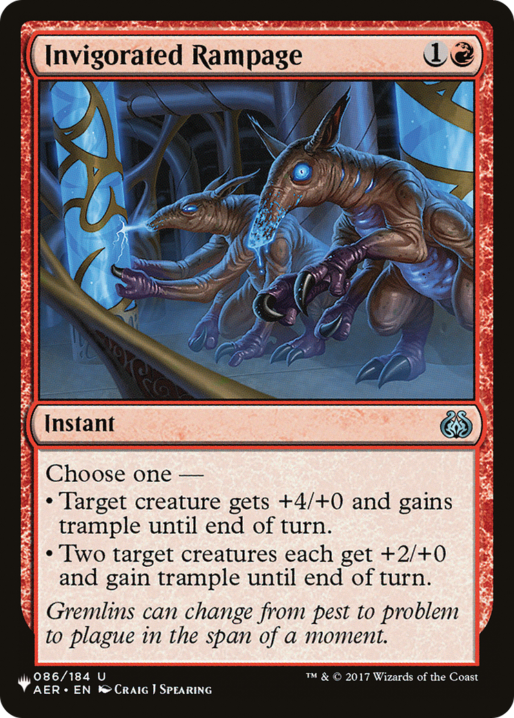 Invigorated Rampage |  (AER-86) [The List]
