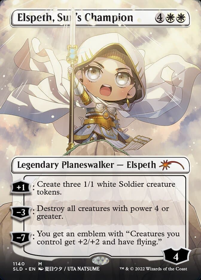 Elspeth, Sun's Champion (Borderless) (1140) [Secret Lair Drop Series] Foil