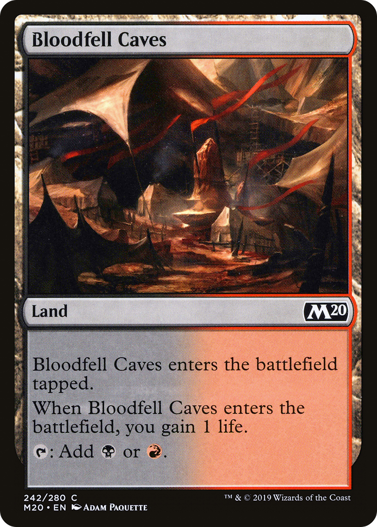 Bloodfell Caves [Core Set 2020] Foil