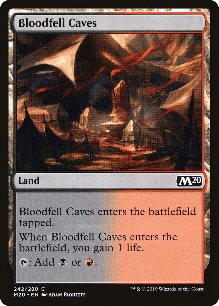 Bloodfell Caves [Core Set 2020] Foil