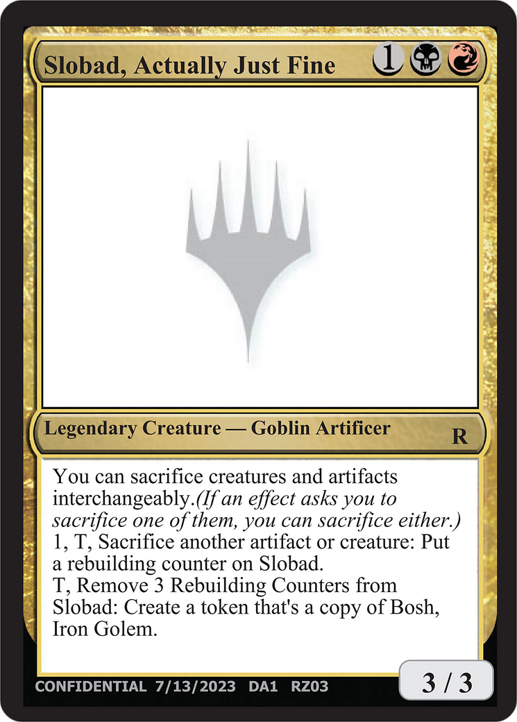 Slobad, Actually Just Fine (DA1-RZ03A) - Unknown Event