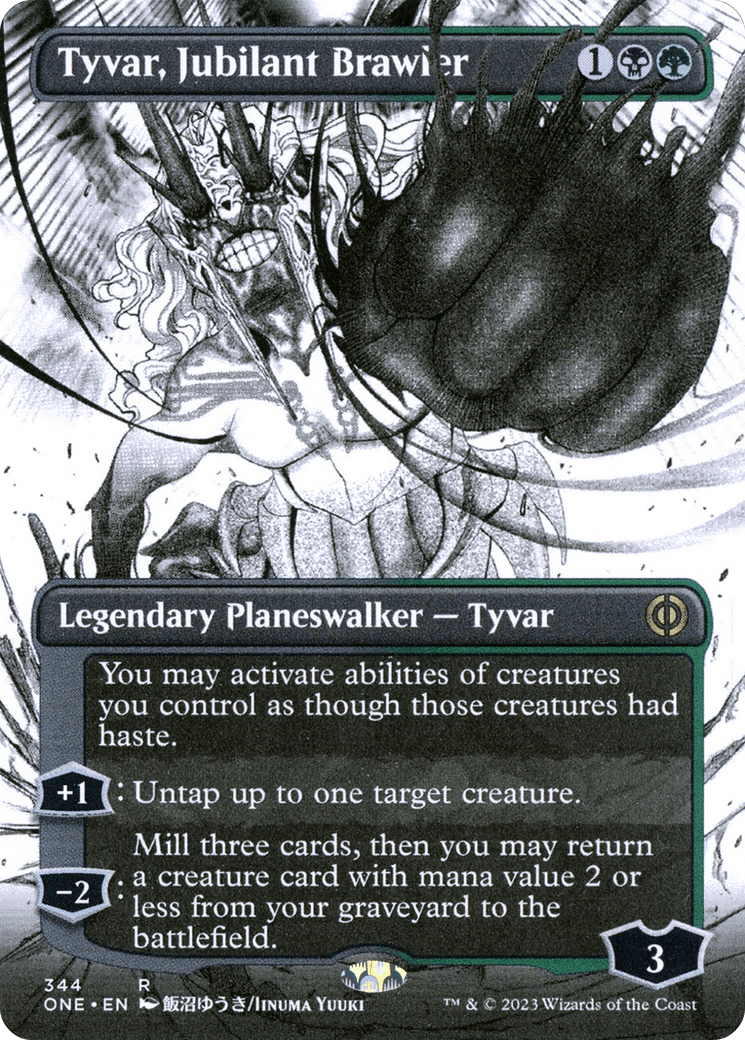 Tyvar, Jubilant Brawler (Borderless Manga) [Phyrexia: All Will Be One] Foil