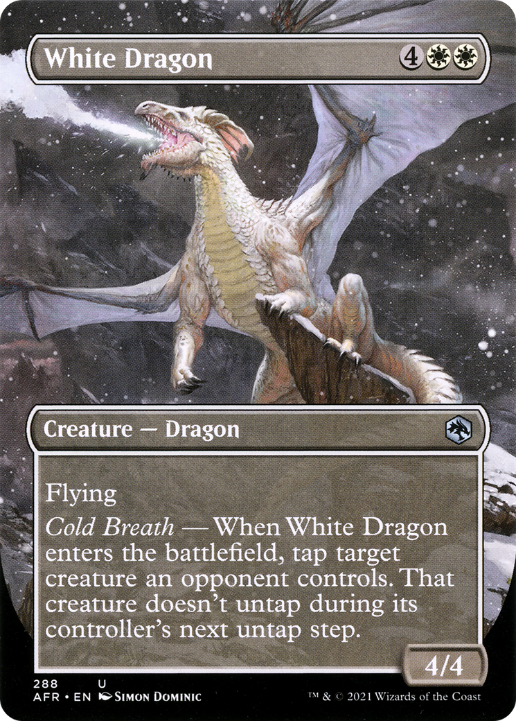 White Dragon (Borderless Alternate Art) [Dungeons & Dragons: Adventures in the Forgotten Realms] Foil