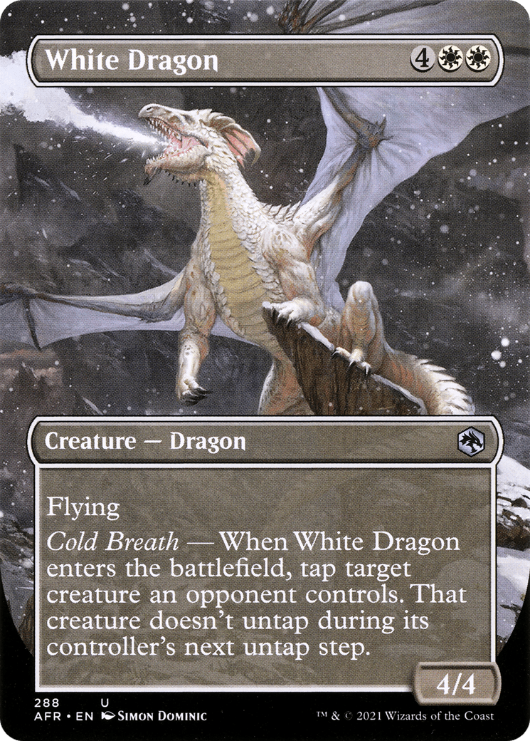 White Dragon (Borderless Alternate Art) [Dungeons & Dragons: Adventures in the Forgotten Realms] Foil