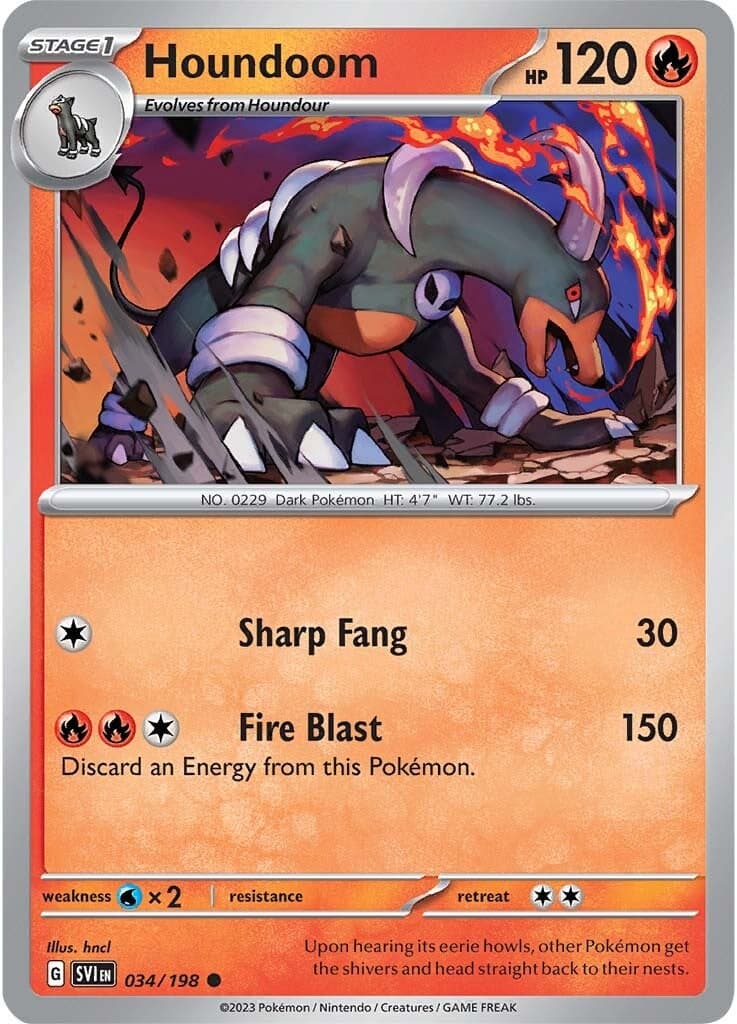 Houndoom 034/198 - SV01 Scarlet & Violet Base Set