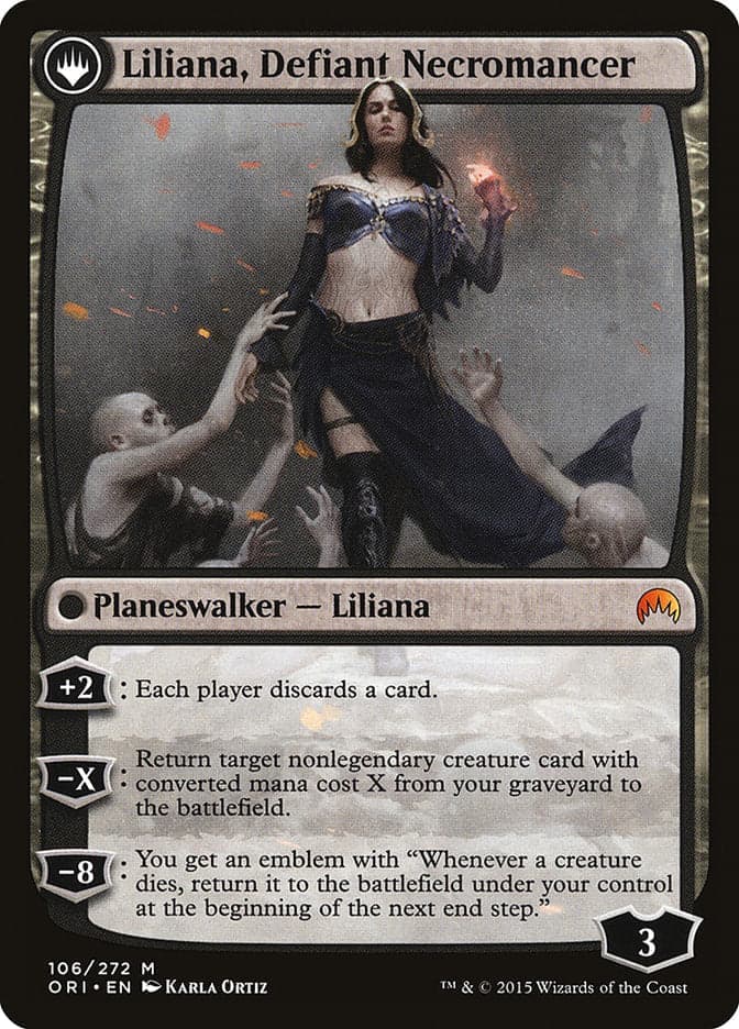 Liliana, Heretical Healer // Liliana, Defiant Necromancer [Magic Origins] Foil