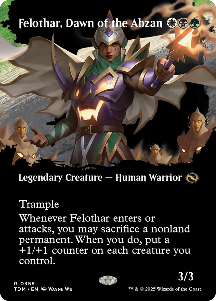Felothar, Dawn of the Abzan (Borderless) (358) [Tarkir: Dragonstorm]  Foil