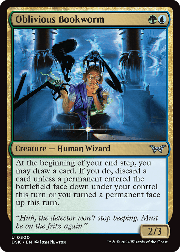 Oblivious Bookworm (0300) [Duskmourn: House of Horror] Foil