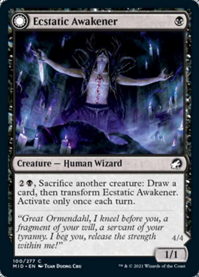 Ecstatic Awakener // Awoken Demon [Innistrad: Midnight Hunt] Foil
