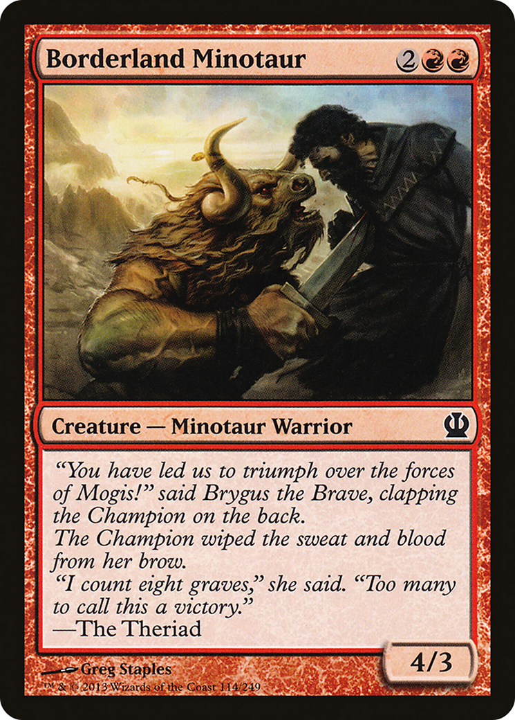 Borderland Minotaur [Theros] Foil